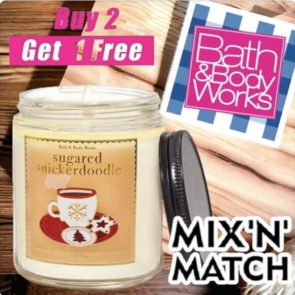 Bath & Body Works Sugared Snickerdoodle Single Wick Candle - Picture 1 of 4